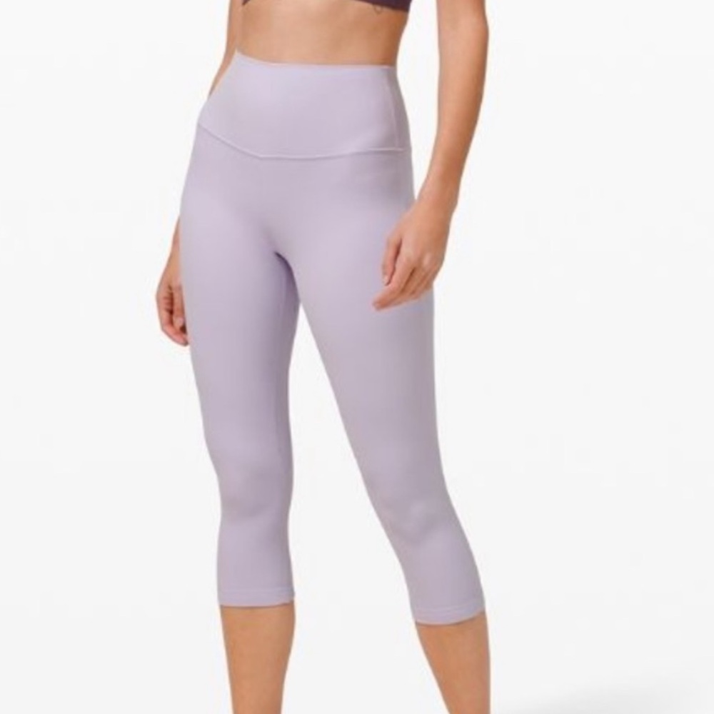 Lululemon Align High Rise Crop in Colour Lavender Dew